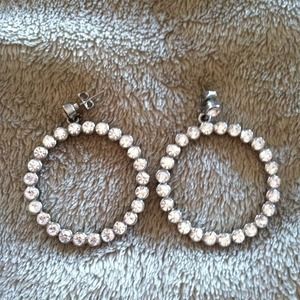 Diamond hoop earrings