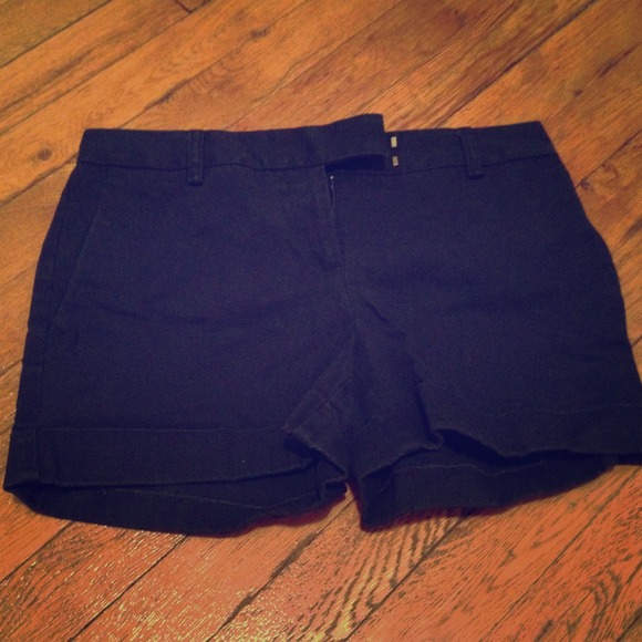 J crew navy flat front shorts size 0 - Picture 1 of 3