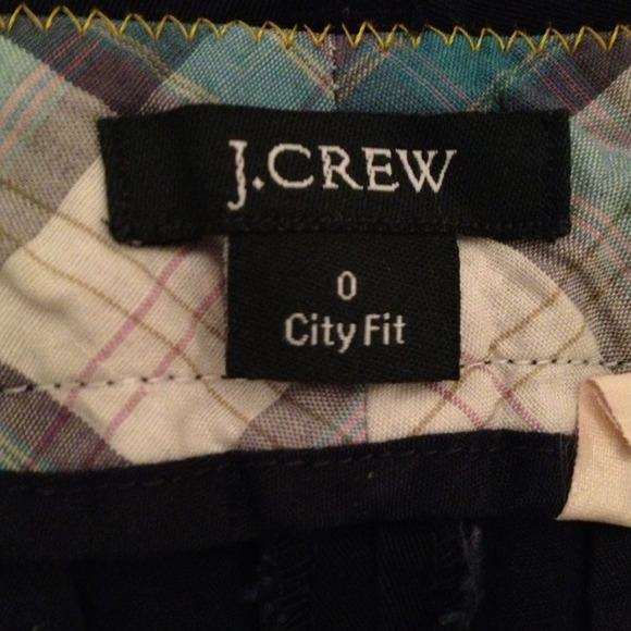 J crew navy flat front shorts size 0 - Picture 2 of 3