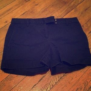 J crew navy flat front shorts size 0