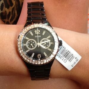 Black bling Guess watch