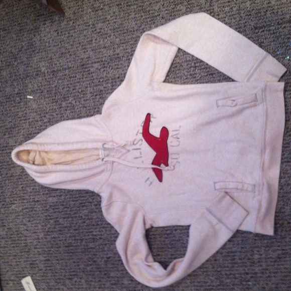 Cream Hollister hoodie Great condition!