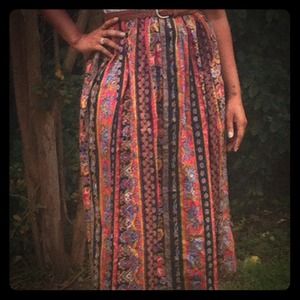 Vintage high waist  floral skirt