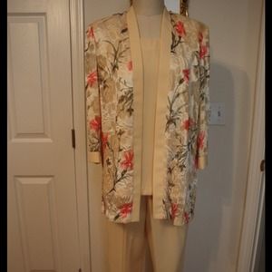 Silky 2 pc jacket and pants set