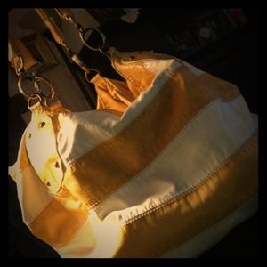 Yellow striped stylist bag!