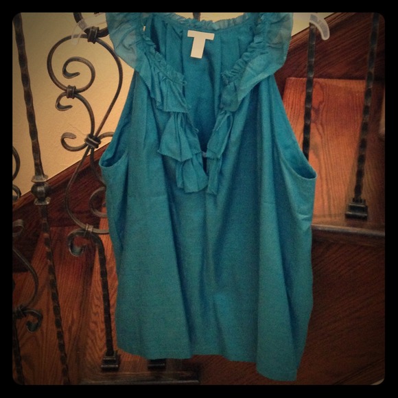 J.Crew Silk Top in luxurious teal color
