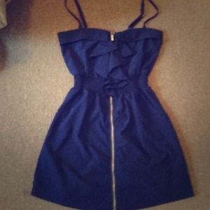 Ruffled blue dress small
