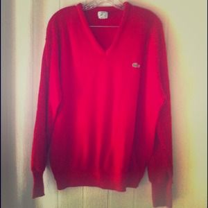 ON HOLD💜 Red Lacoste Knit Sweater 💜