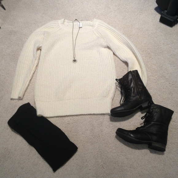 Creme sweater dress from Vila