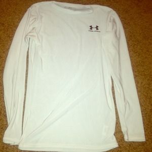 White Long Sleeve Under Armour Shirt