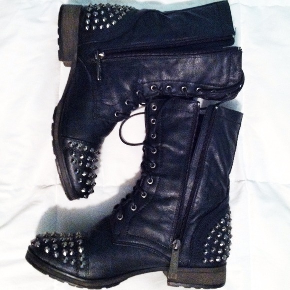 Studded Combat Boots