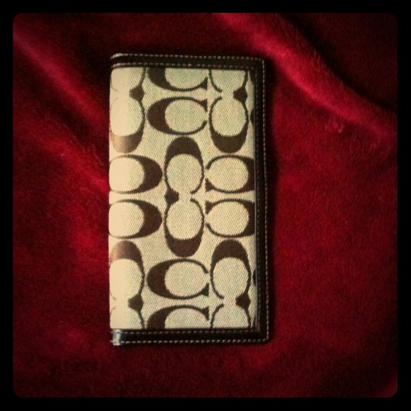 Coach checkbook wallet