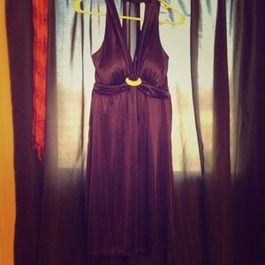 Purple halter dress
