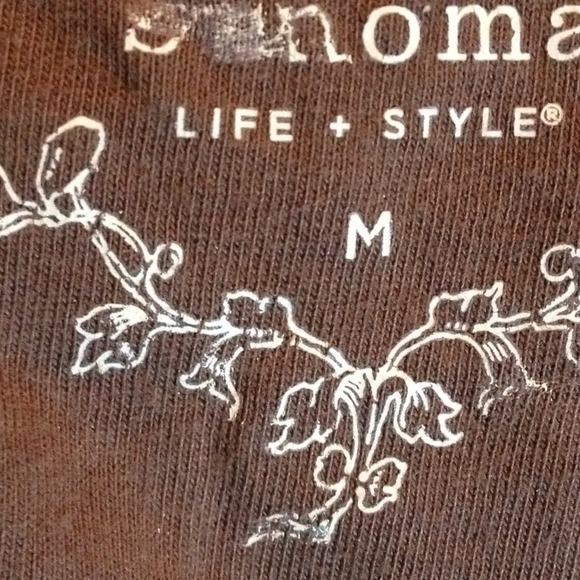Hh) Sonoma Life + Style Brown Leaf Print Boho Tank Top Size M - Picture 2 of 4
