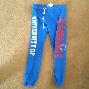 Vs KU sweatpants LIKE NEW!