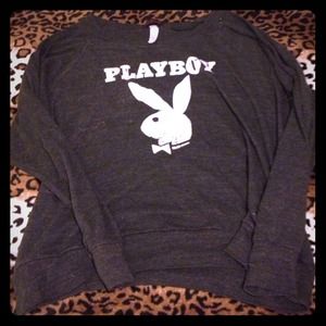 REDUCED Playboy off shoulder sweatshirt.