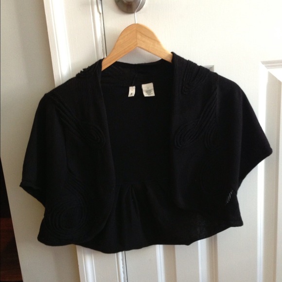 Anthropologie black open closure cardigan