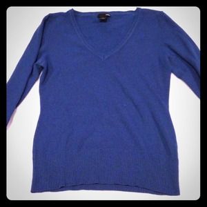 Blue v-neck sweater