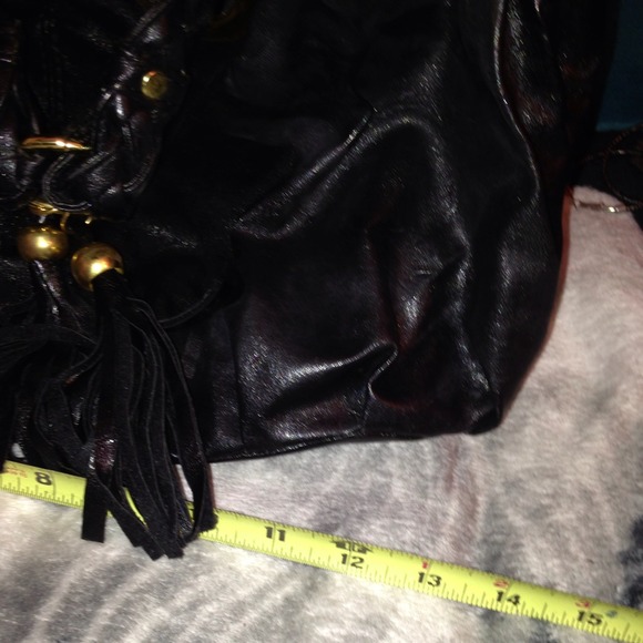 Black handbag with gold accent! - Picture 2 of 3
