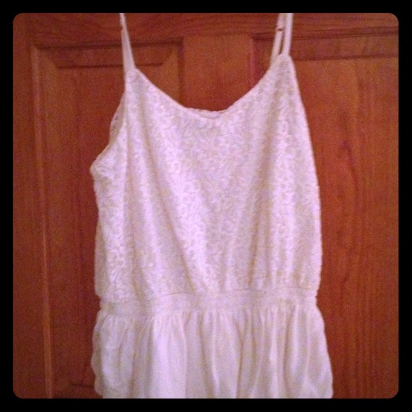 Express ivory lace tank