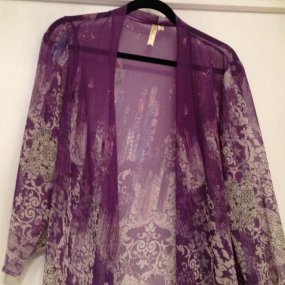 Sheer kimono jacket