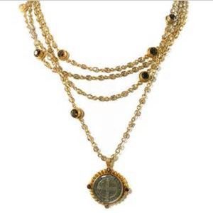 VSA San Benito Magdelena necklace. Gold with topaz