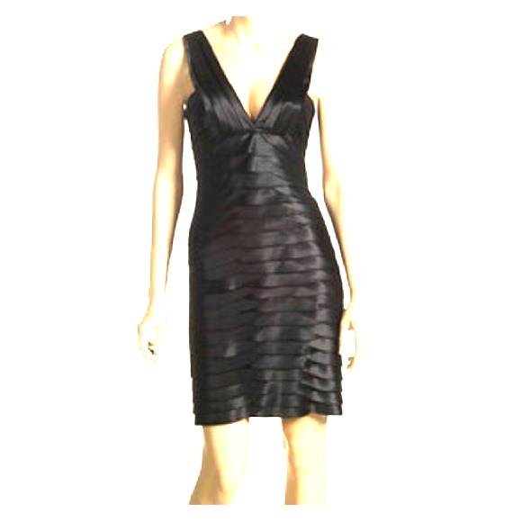 SOLD BCBG Max Azria - V-Neck Layered Tier Dress