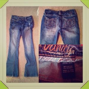 Size 29W/35L boot cut jeans from Vanity