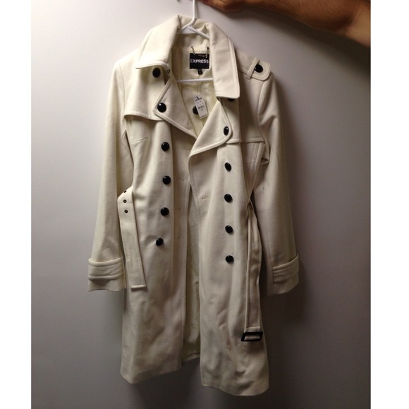 Express Cream Colored Winter Jacket