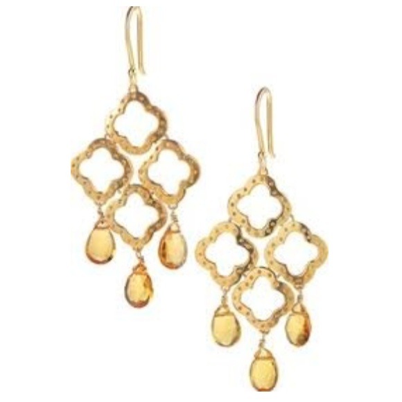 Stella & Dot Clover Drop Earrings