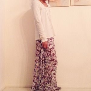 Brandy Melville Floral Maxi Skirt