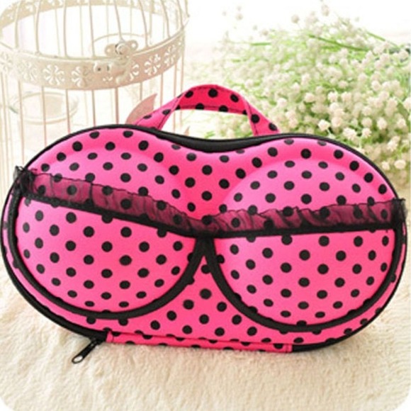 Handbags - Hot Pink Bra Underwear Travel Size Organizer