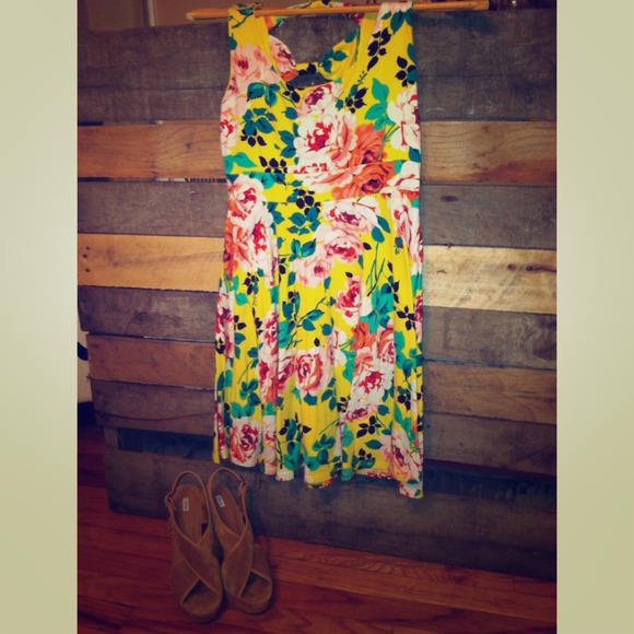 SOLD. Betsey Johnson inspired floral day dress