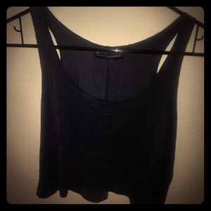 Black suade top