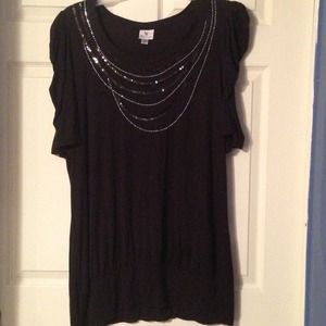 Worthington black top with sequece