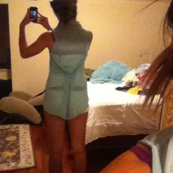 Never worn, sea foam green see through tank - Picture 2 of 2