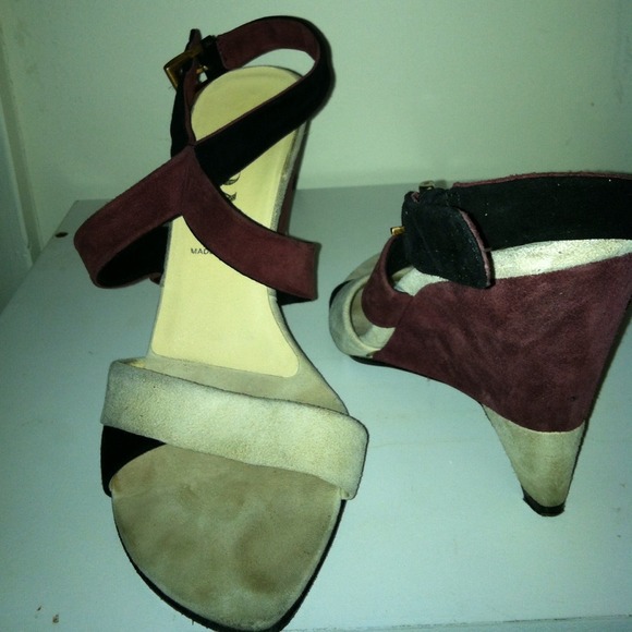 Prada color block wedges