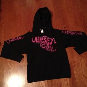 Black Jersey Girl Hoodie