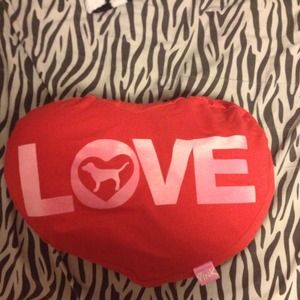 Victoria's Secret pink heart pillow