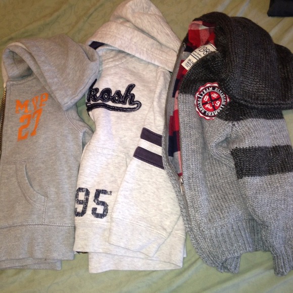Baby boys sweat jackets the dark gray is a sweater