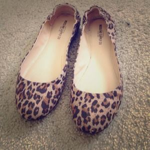 Leopard print flats