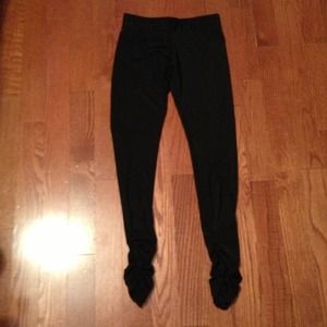 Black Silk Material Leggings *NWOT*