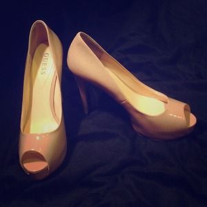 Guess Patent Leather Platform Heels