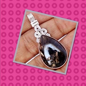 .925 pendant: gold seraphinite- never worn!