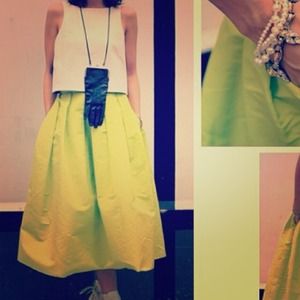 Brand new Yellow long skirt from korea