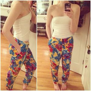 FLORAL PANTS
