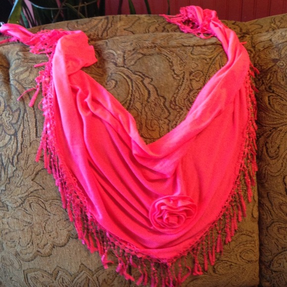 Hot pink scarves