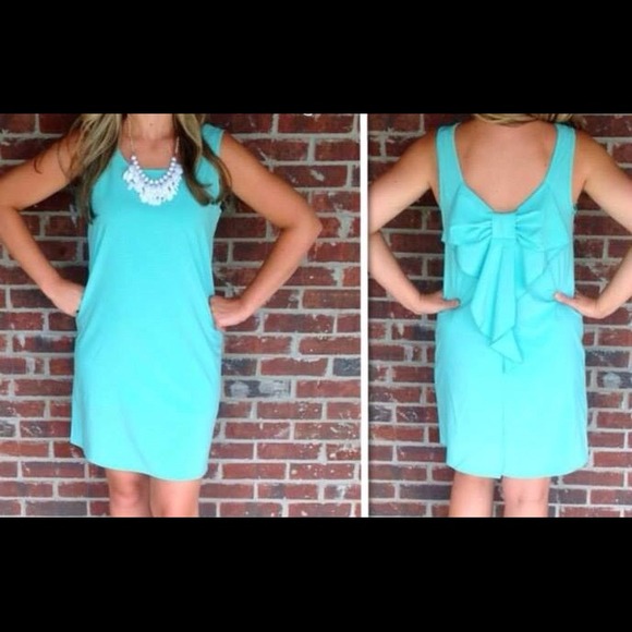 Mint Bow Back Dress