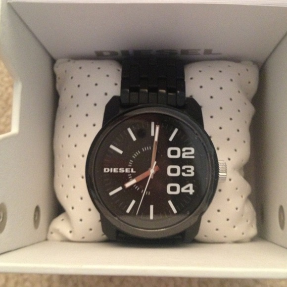 SOLD Men's black diesel watch