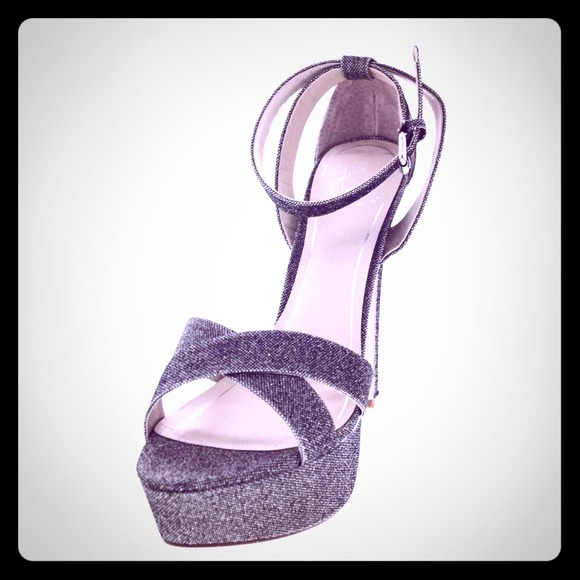 Glitter Platform Chunky Heeled Pump